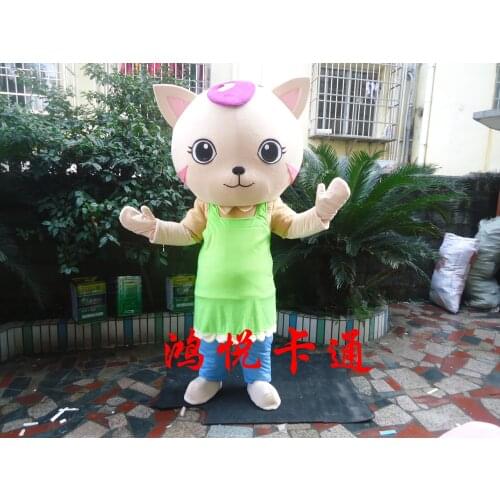 New Best Sale Cute Cat Mascot Costume Christmas Fancy Adult Dress Halloween Mascot Costume