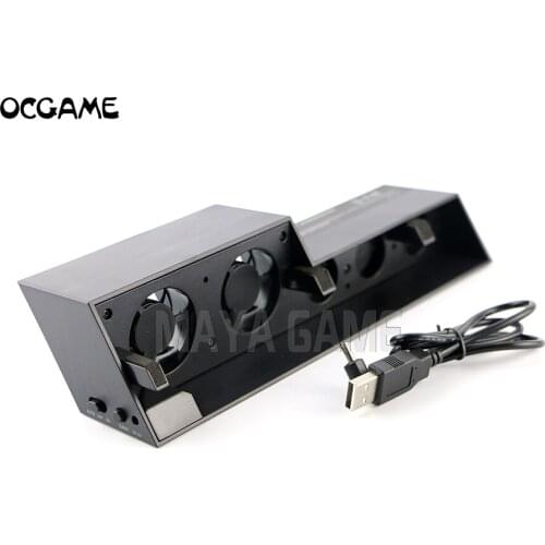 OCGAME Vertical Controller Charger Dock Station Bracket Stand Base + Super Cooling Cooler Fan For playstation 4 PS4 Console