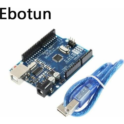 One set UNO R3 CH340G+MEGA328P Chip 16Mhz For Arduino UNO R3 Development board + USB CABLE