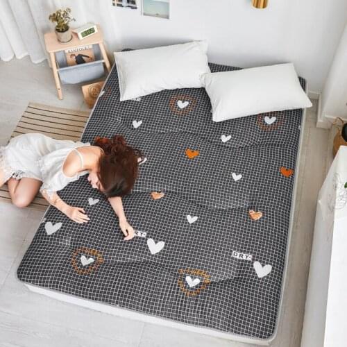 Single Double Foldable Mattress Cute Cartoon Dorm/Home Tatami Mat Floor Pad Student Mattresses for Student Dormitory Bed Mat