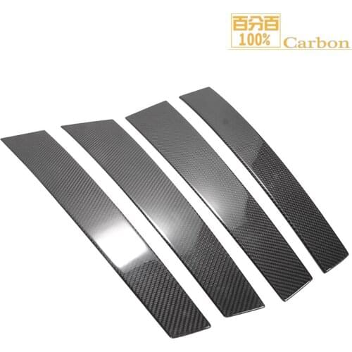 Real Carbon Fiber Pillar Post Trims for BMW X5 2014-2017 F15 4pcs/Set Door Trim Cover Window Kit
