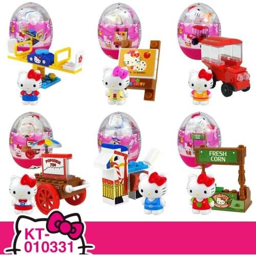 Genuine HelloKitty Blind box toys Blind Box Capsule Anime KT Cat Blocks toys Doll Ornaments Girl birthday Halloween Gift