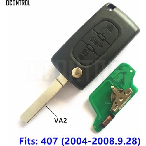 QCONTROL Remote Key 3 Buttons Fit for PEUGEOT 407 (2004 - 2008.9.28) Part Number 649096 or 6490X3