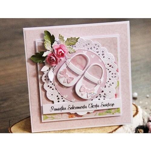 Mmao Crafts Metal Steel Cutting Dies Latest Bow love baby shoes Stencil For DIY Scrapbooking Paper/photo Cards Embossing Dies