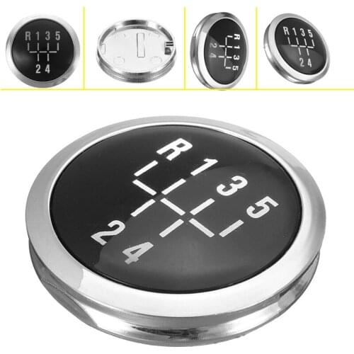 5 Speed Gear Knob Chrome Cap Gear Shift Knob Head Decorative Top Cover Fit For VAUXHALL OPEL ASTRA III H CORSA D 2004-2010