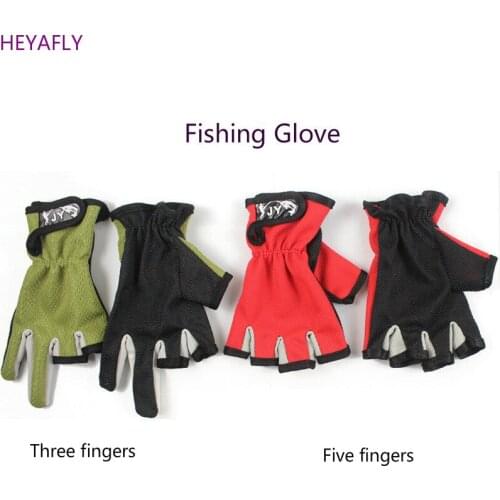 Fishing Gloves Outdoor Sports Fish gloves Exposed Three Fingers Five Fingers Scratch Resistant Wear Resistant Waterproof Color