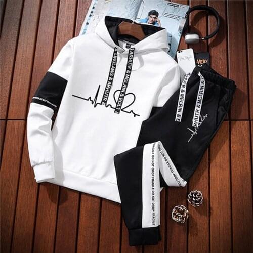 2021 Sportswear Womens Hooded Sweater Trousers Pullover Hooded Sweater Autumn Suit Mens New Outdoor Jogging Jacket 2-piece Set
