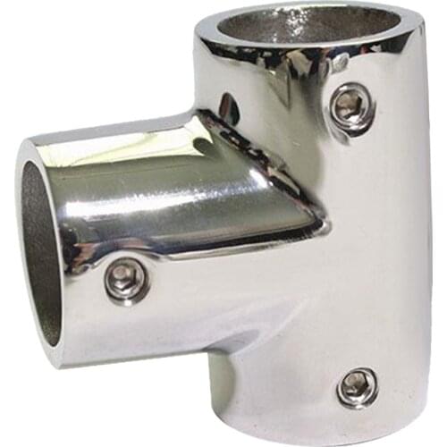 316 Stainless Steel Boats Handrail T/Tee Fitting - Heavry Duty 90 Degree Rail Connector for 22mm Pipe Tubing