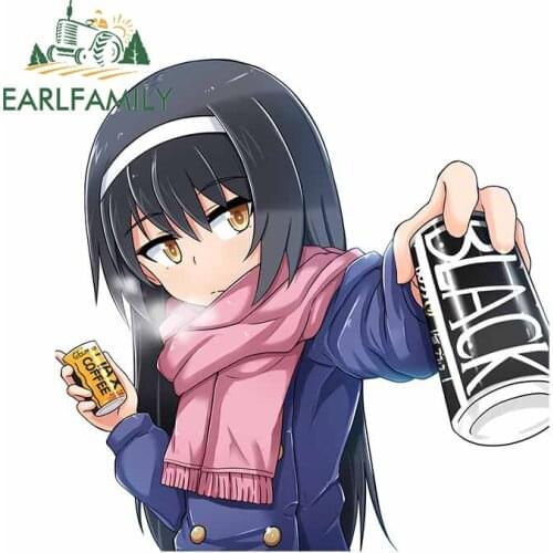 EARLFAMILY 13cm x 13cm for Reizei Mako GIRLS Und PANZER Car Stickers Scratch-Proof Laptop Caravan Decor Vinyl Car Styling