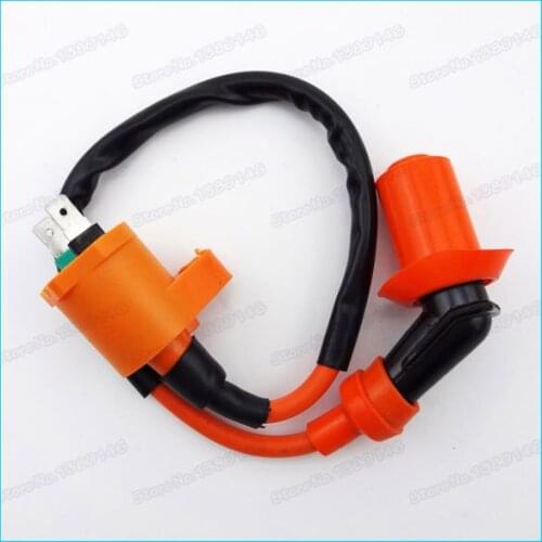 High Performance Orange Racing Ignition Coil For GY6 50cc 125cc 150cc Moped Scooter Go Kart ATV Quads