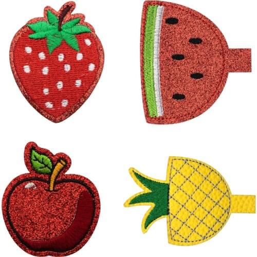 Cartoon Embroidery Patches Watermelon 10pcs for DIY Patches On Clothes Appliques Jeans Fruits Strawberry Clothing Stickers