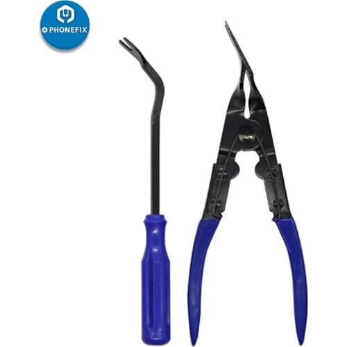 2Pcs Auto Clip Pliers Set Fastener Remover Car Trim Clip Removal Pliers for Car Door Panel Removal Tool Set with Carring Bag