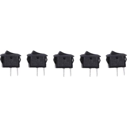 5 x AC 250V 3A 2 Pin ON/OFF I/O SPST Snap in Mini Boat Rocker Switch