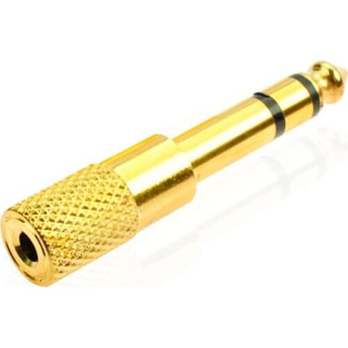 3.5mm to 6.35mm Jack Plug Female to Male Audio Converter Stereo Audio Headphone Jack Adapter Converter Connector