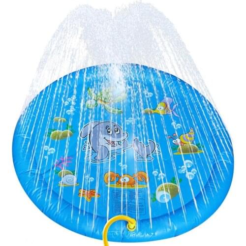 Splash Sprinkler Pad Children Water Sprinkler Pad Thickened Wading Pool Splash Play Mat For Dogs Kids Summer Outdoor Water Toy