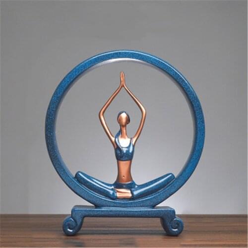European Yoga Figure Resin Ornaments Home Decoration Creative Girl Wine Cabinet Porch TV Cabinet Decorative Display Crafts Gifts