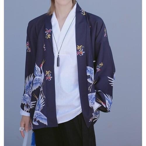 Yukata haori men Japanese kimono cardigan men samurai costume clothing kimono jacket mens kimono shirt yukata haori FF001
