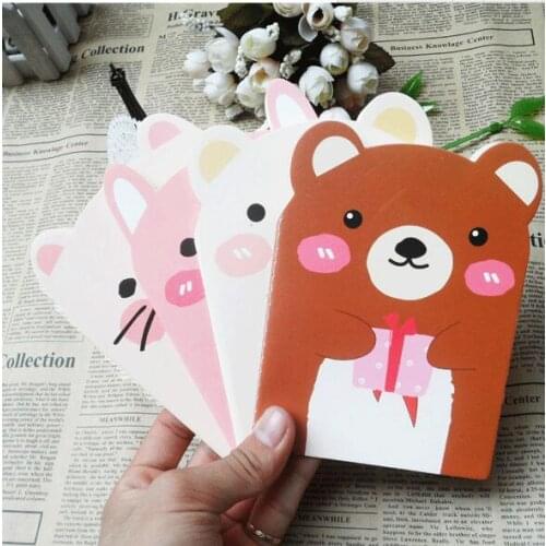 Kawaii Cartoon Animal A6 Mini Notebook Diary Pocket Notepad Promotional planer work diary office school korean papelaria