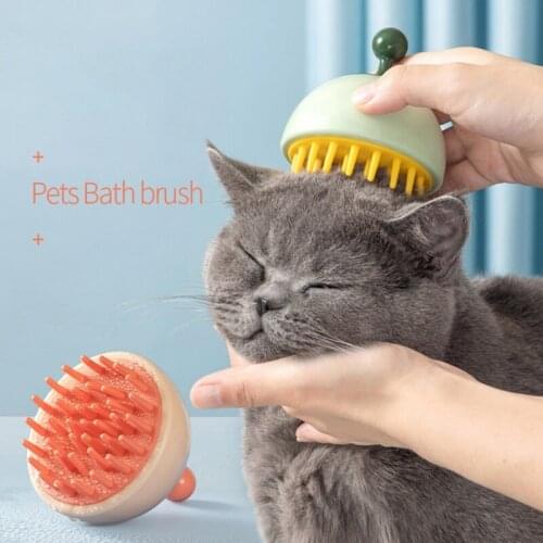 Pet Dog Soft Massage Brush Dog Cat Magic Silicone Comb Grooming Scrubber Brush Bath Body Head Shower Brush For Puppy Kitty