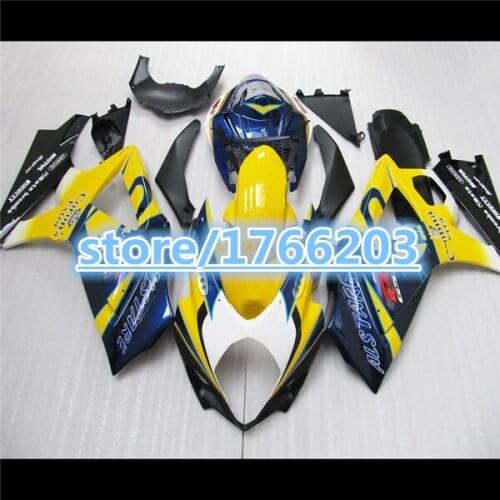 Painted Fairing kit for 07 08 Fullset A GSXR1000 K7 07 08 Fullset GSXR1000 K8 2007 2008 fairing kit yellow blue white black