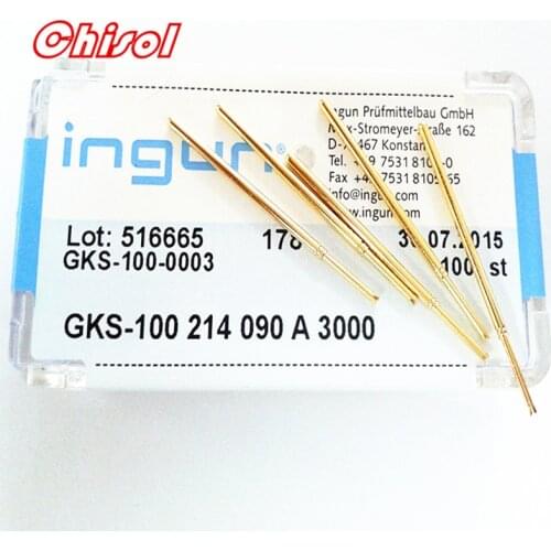 Original INGUN 100pcs/set 2N/7.2oz Test Needle GKS100214090A2000 GKS100214090A3000 Test Pins