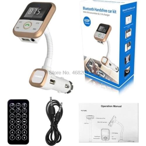 By DHL/Fedex 20pcs Handsfree LCD Car Wireless Bluetooth Kit SD Card Mp3 Player Cars Charger FM Transmitter hot sale BT67