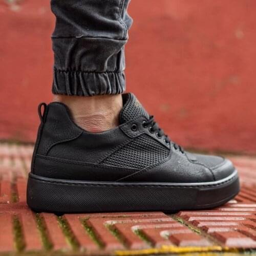 Knack Casual Male Shoes 035 Black (Black Base) Street Fashion New Season New Creation İlbahar Summer Cool Comfortable