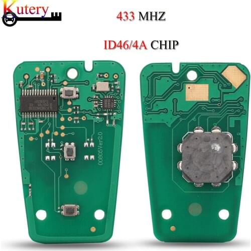 Kutery 5pcs/Lot Remote Car Key Keyless Entry Circuit board For Peugeot208 308 3008 508 5008 For Citroen 433MHZ FSK 4A 46 Chip