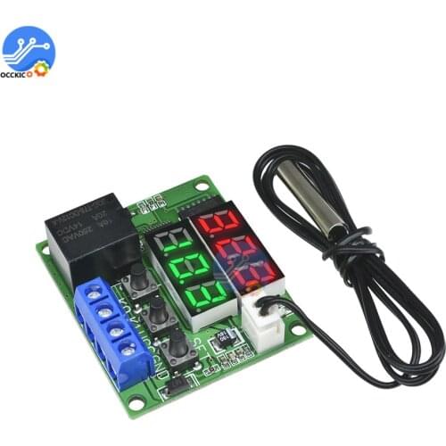 XH-W1219 DC 12V Dual LED Digital Display Thermostat Temperature Controller Regulator Switch Control Relay NTC Sensor Module