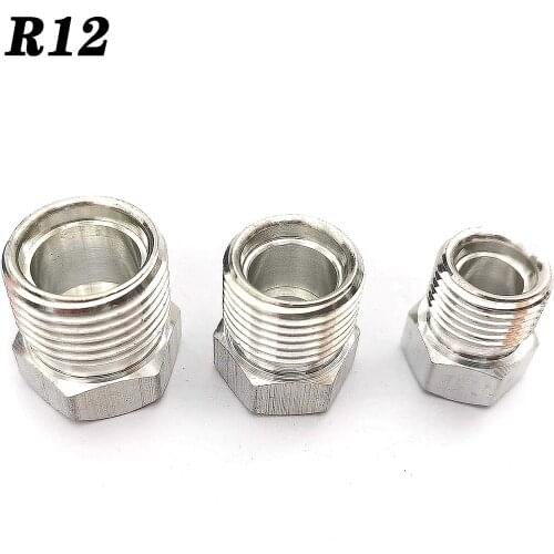 30PCS)ShenDi YaTe Auto AC Automotive air conditioning hose connector pipe joint R12 outer tooth welding aluminum pipe head