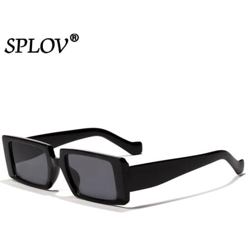 Fashion Rectangle Sunglasses for Male Female Retro Sun Glasses Super Cool Vintage Shades Black Green Eyewears Leopard