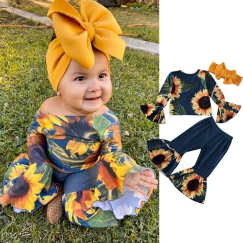 Toddler Kids Baby Girl Spring Fall Clothes Outfits Tracksuit Top Shirt Sweatshirt + Pants Trousers Leggings 2Pcs Set