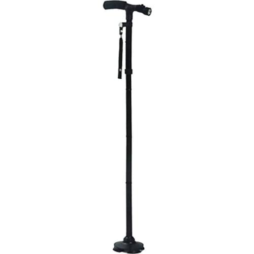 Magic Cane Folding LED Light Safety Walking Stick 4 Head Pivoting Trusty Base For Old Man T Handlebar Trekking Poles Cane