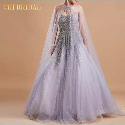 Summer Dress Formal Dinner Evening Dress WomenS Tulle Perspective Long Sexy Gray Prom Dress