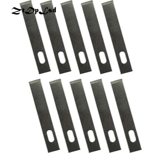 ZtDpLsd 10Pcs Blade Wood Carving Blades Engraving Craft Sculpture Knife Scalpel Cutting Tool PCB Repair DIY High Precision Knife