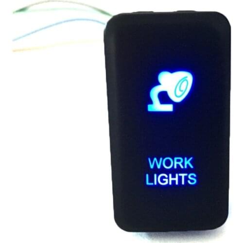 2pcs Push Switch Blue LED Work Light Bar For Toyota FJ Cruiser 2010 - 2013