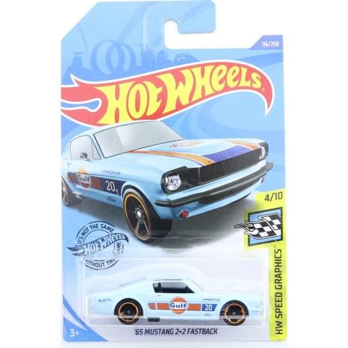 2020-116 Hot Wheels 65 MUSTANG 2+2 FASTBACK Mini Alloy Coupe 1/64 Metal Diecast Model Car Kids Toys Gift