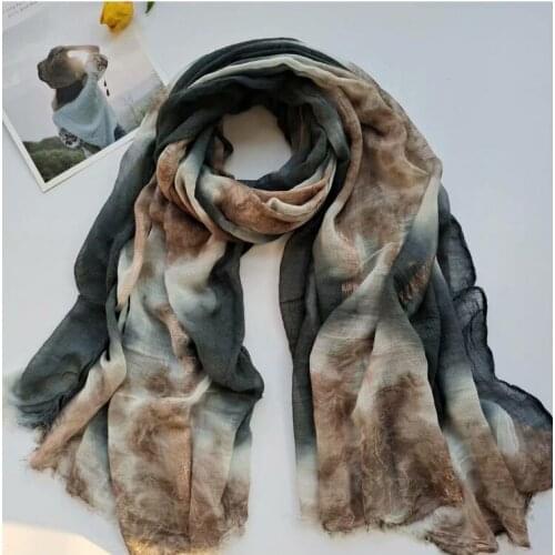 2021 Fashion Newest Ombre Pattern Cotton Lurex Scarf Shawls Wraps Hijabs 8Colors 10pcs/lot