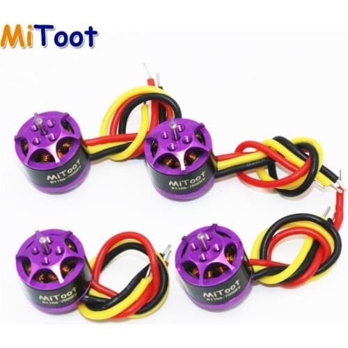 4pcs/lot Mitoot R1106 7500KV Metal Brushless Motor Kit for 60 70 80 90 Micro FPV Racing Drone Quadcopter RC Motor