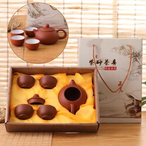 5-7pcs Chinese style Creative ceramic tea set one pot four cups one pot six cups gift box tea set set opening gift Household hot