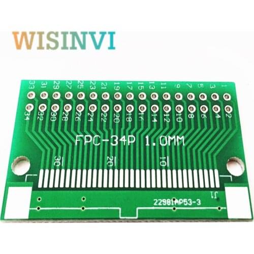 5 PCS/LOT Double Side 0.5mm 1mm FFC FPC 34P 34 Pin to 2.54mm DIP Moudle PCB Board Adapter Socket Plate