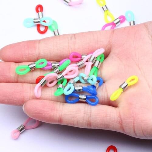 50pcs Ear Hook Eyeglasses Spectacles Chain Glasses Retainer Ends Rope Sunglasses Cord Holder Strap Retainer End Loop Connector