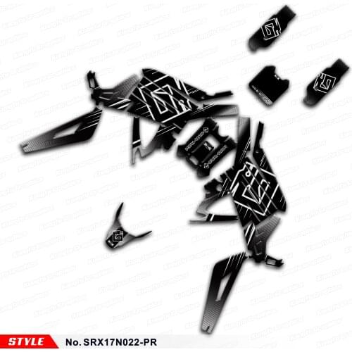 Aftermarket Full Wraps Vehicle Décor Decals Stickers Kit for Sur-Ron Light Bee X S Electric Dirt Bike, Style No.SRX17N022-PR