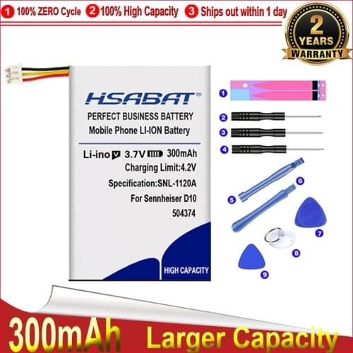 HSABAT 0 Cycle BATT-03 Battery for Sennheiser D10 DW Office DW Pro 1&2&30 DW SD Pro1 DW-Reihe MB Pro 1&2 504374 Accumulator