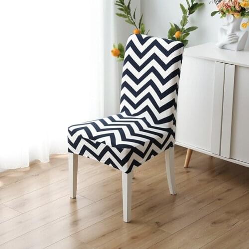 Anti-dirty Dining Room Chair Cover With Back Elastic Print Slipcovers Computer Chair Stool Cover Modern Seat Protector Case