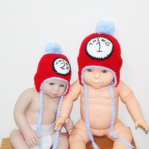 Free shipping,The Numbers:2 .100% cotton red childrens Earflaps Hat,New Handmade Christmas Crochet Hat Caps,Baby Santa hat