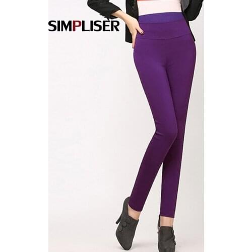 Plus Size 5XL 6XL Women Stretch Cotton Leggings Candy Color Female Skinny Pencil Pants High Waist Trousers Ladies Trousers White