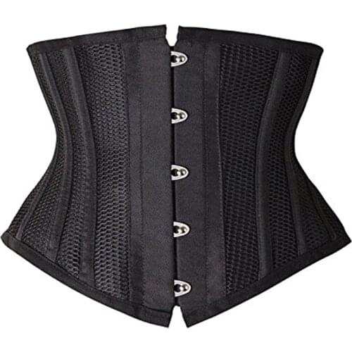 Burvogue Women Breathable Mesh Waist Trainer Corsets Underbust Corsets and Bustiers Waist Cincher Corset Slimming Corsets Shaper