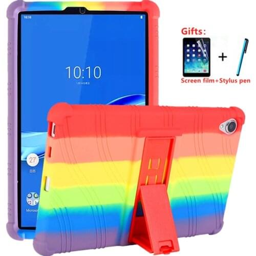 Case For Lenovo Tab M10 FHD Plus 10.3 TB-X606F Soft Silicon+PC Stand Cover for Lenovo Tab M10 10.1" TB-X306/X505/X605+Film+Pen