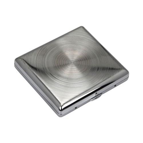 Holding 20pcs Silver Swirl Thin Cigarette Case Portable Copper Tobacco Case Storage Cigarette Accessories Gift for Men